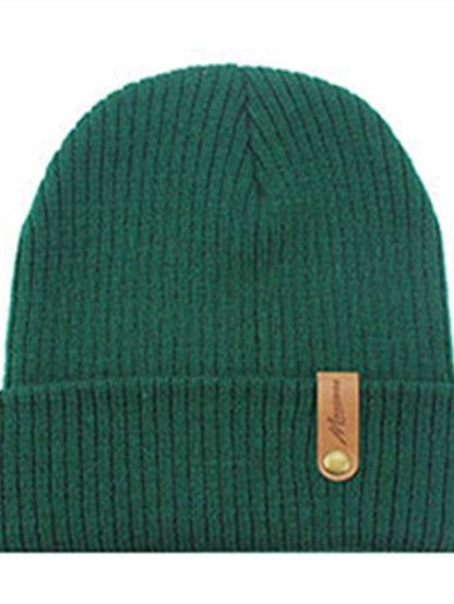 Hat Beanie / Slouchy Winter Hats Green Black Blue Outdoor Street Dailywear Knit Letter Windproof Comfort Warm for Women