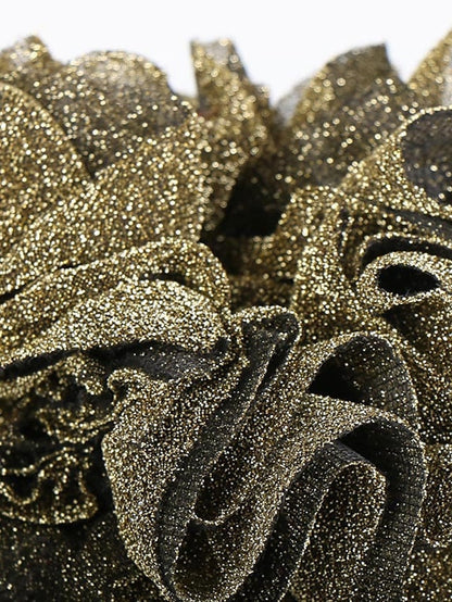 Bling Scrunchies Giant Large Intestine Big Hair Ties Elastic Rubber Bands Glitter Ponytail Holder Hijab Volumizing Scrunchies for Women
