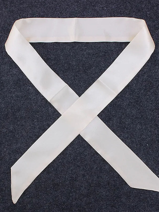 100*4cm Long Skinny Scarf for Lady Neck Tie Solid Silk Hairband Female Ribbon Belt Scarves Headband Bag Decoration for Women