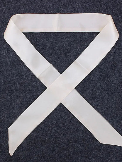 100*4cm Long Skinny Scarf for Lady Neck Tie Solid Silk Hairband Female Ribbon Belt Scarves Headband Bag Decoration for Women