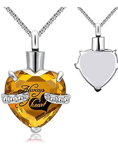 ulatree urn necklaces for ashes cremation jewelry for ashes urns for human ashes heart necklaces for women memorial pendant always in my heart for Women