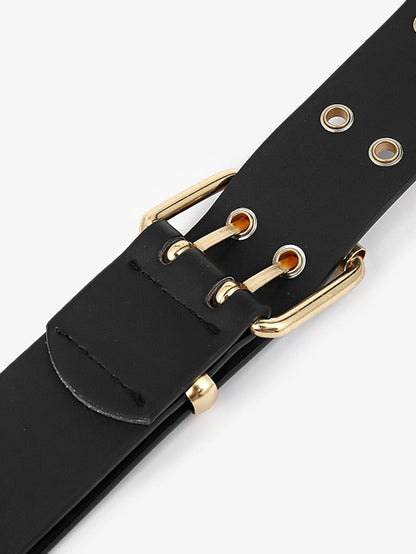 Unisex PU Buckle Belt PU Leather Metal Bucke Eyelet Casual Classic Party Daily White Black Yellow Brown for Women