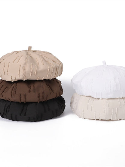 Fashion Black Beret Women Spring Summer Thin Breathable Painter Hat Trendy Artist Hat for Women