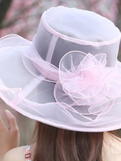 Hat Bucket Hat Sun Hat Black Blue Purple Party Outdoor Dailywear Floral Floral Portable Windproof Comfort for Women