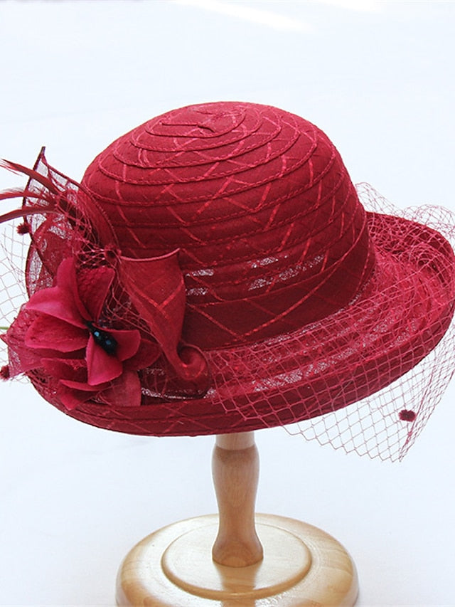 Hat Bucket Hat Sun Hat Black Purple Pink Party Outdoor Dailywear Floral Floral Portable Windproof Comfort for Women