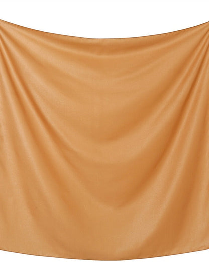 New Solid Color Women Scarf Ethnic Female Headscarf Bright Silk 110*110CM Large Square Scarf Shawl for Women