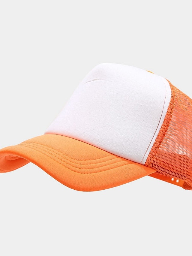 1pcs Unisex Cap Casual Plain Mesh Baseball Cap Adjustable Snapback Hats For Women Men Hip Hop Trucker Cap Streetwear Dad Hat for Women