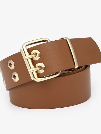 Unisex PU Buckle Belt PU Leather Metal Bucke Eyelet Casual Classic Party Daily White Black Yellow Brown for Women
