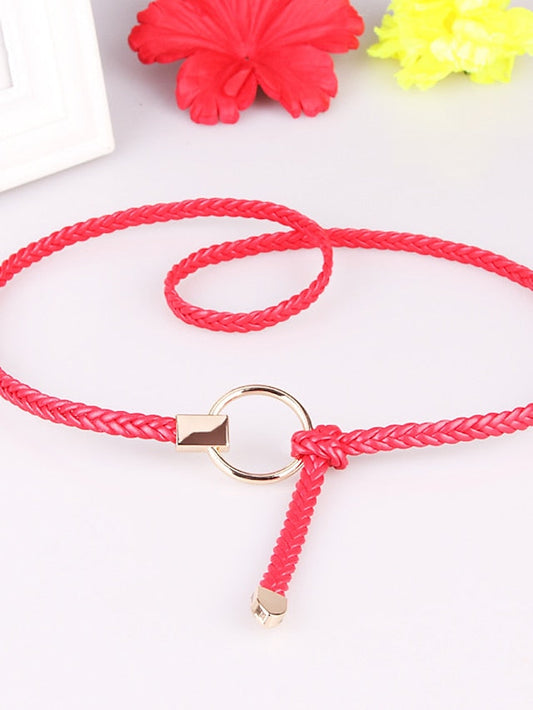 Belt PU Green White Black Gray Pink Skinny Belt Outdoor Dailywear Daily Holiday Pure Color / Spring / Summer / Fall / Winter / Coffee for Women
