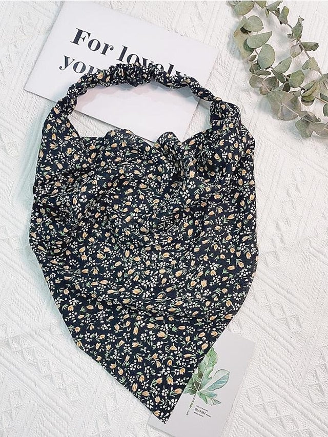 Headbands Headband For Street Daily Holiday Floral Fabric Green Black Yellow for Women