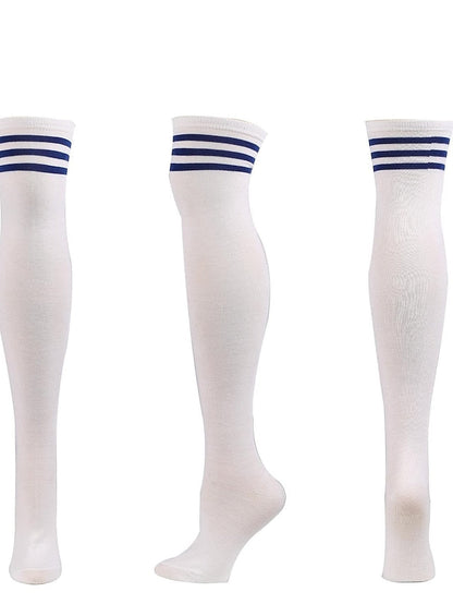 Knee High Socks Party Daily Polyester Spandex Casual Classic Warm Cute 1 Pair for Women