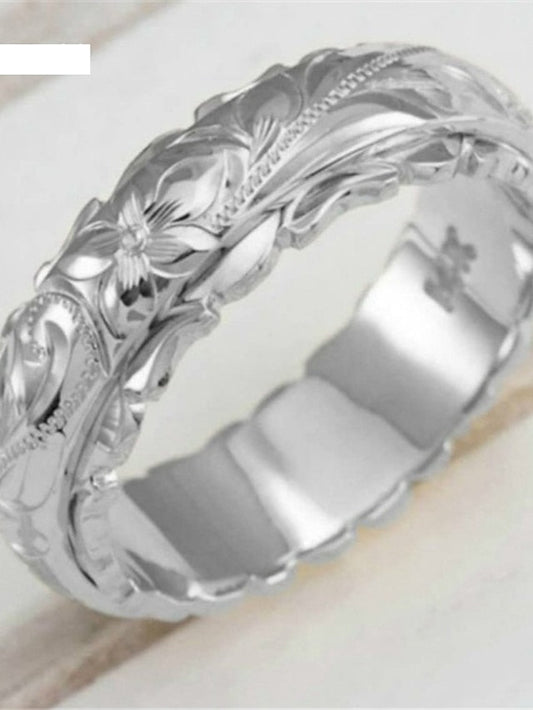 1PC Ring For Daily Date Alloy Classic Flower for Women