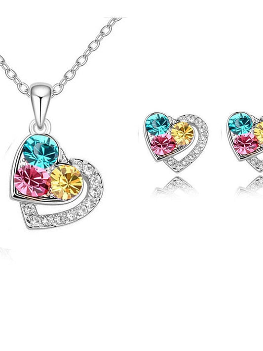necklace Chic & Modern Street Heart Jewelry Sets / Silver / Pink / Fall / Winter / Spring for Women