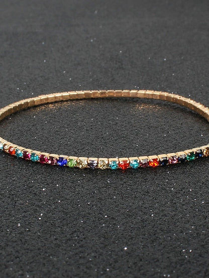Bracelet Classic Fashion Vintage Theme Personalized Rhinestone Bracelet Jewelry Silver / Black / Red For Party Evening Gift Daily Birthday for Women