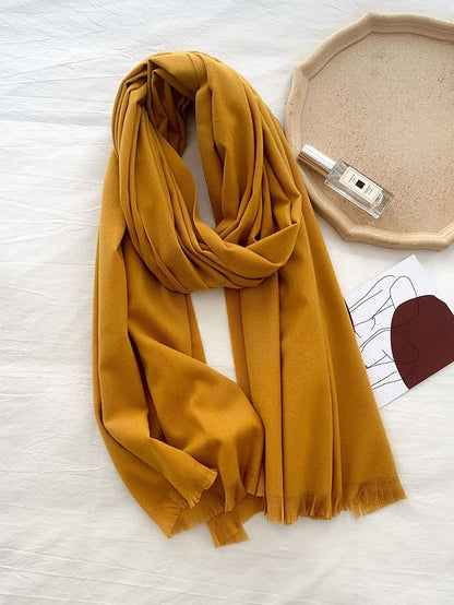 Shawls & Wraps Party Black Scarf Pure Color / Basic / Red / Fall / Winter / Imitation Cashmere for Women