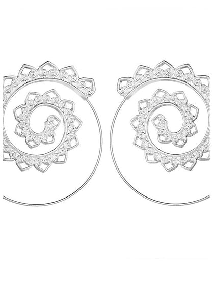 Hoop Earrings For Christmas Party Wedding Alloy filigree Wave for Women
