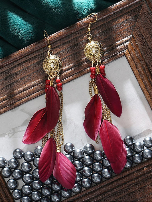 Earrings Archaistic Street Feather Earring for Women