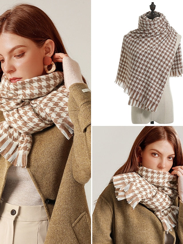 Scarves Shawl Daily Holiday Polyester Vintage Retro Warm Casual / Daily 1 PC for Women