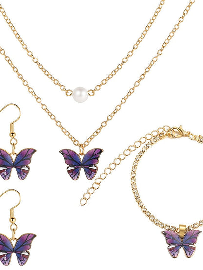 necklace Fashion Outdoor Butterfly Jewelry Sets for Women