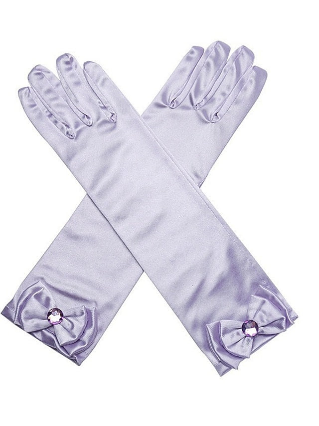 Kid's Gloves Party Evening Gift Daily Satin Faux Silk Vacation Simple Cosplay 1 Pair for Women