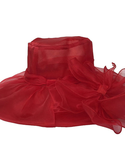 Party Hat Party Wedding Street Floral Pure Color Yellow Red Hat Blue Purple Fall Winter Spring for Women