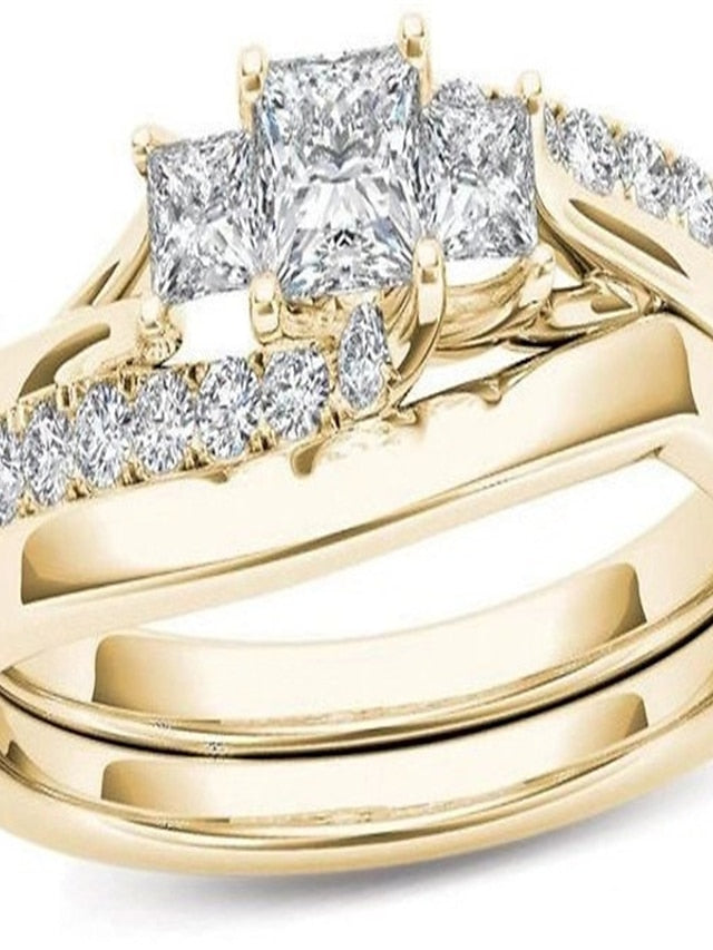 1PC Ring For AAA Cubic Zirconia Party Evening Street Gift Alloy for Women