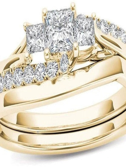 1PC Ring For AAA Cubic Zirconia Party Evening Street Gift Alloy for Women