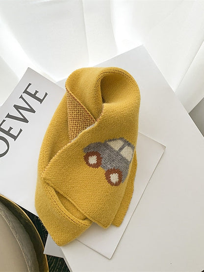Kids Scarf Autumn Winter Fashion Children's Knitting Baby Bib Soft Knitting Winter Versatile Female Warm Girl Boy fit 2-4 Years Old for Women