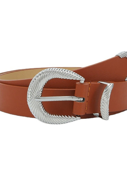 Unisex PU Buckle Belt PU Leather Prong Buckle D-ring Classic Casual Party Work Black White Pink Brown for Women