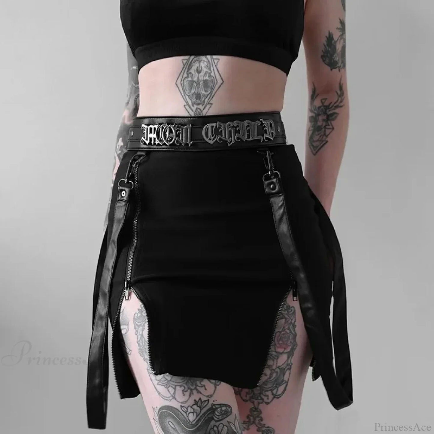 Zip Split High Waist Pencil Skirt