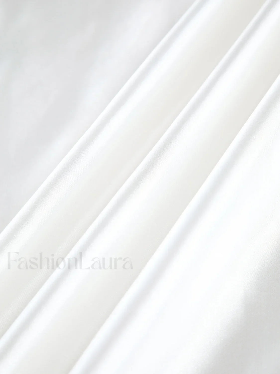 Zippered Satin Graceful A-Line Midi Skirt