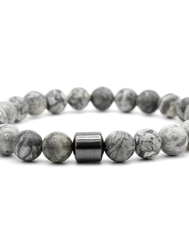 hot selling  natural volcanic stone colorful seven chakra bracelet agate stone beads bracelet for Women