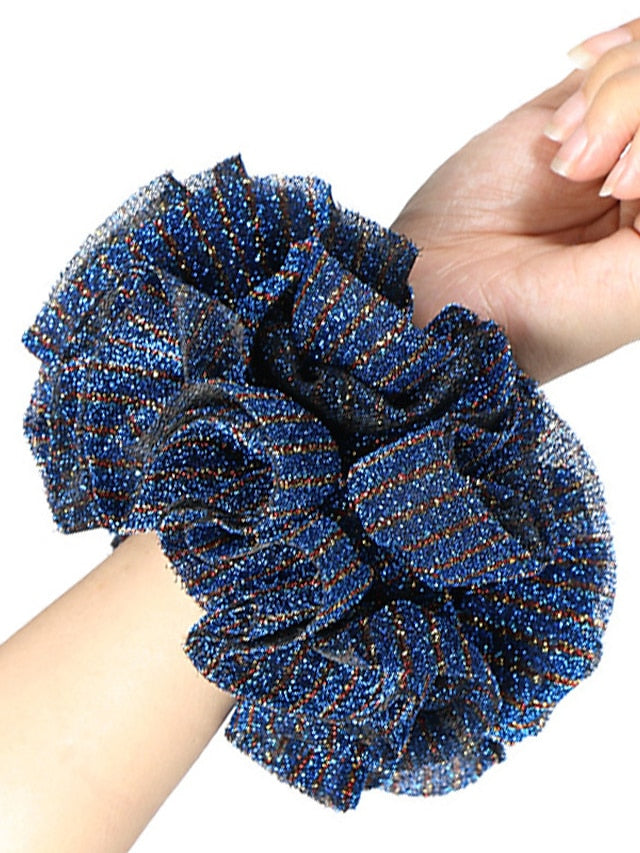 Oversize Scrunchies Giant Large Intestine Big Hair Ties Elastic Rubber Bands Glitter Ponytail Holder Hijab Volumizing Scrunchies for Women