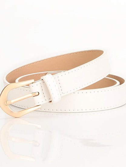 Unisex PU Buckle Belt PU Leather Prong Buckle Plain Casual Classic Party Work Black Blue Brown Coffee for Women