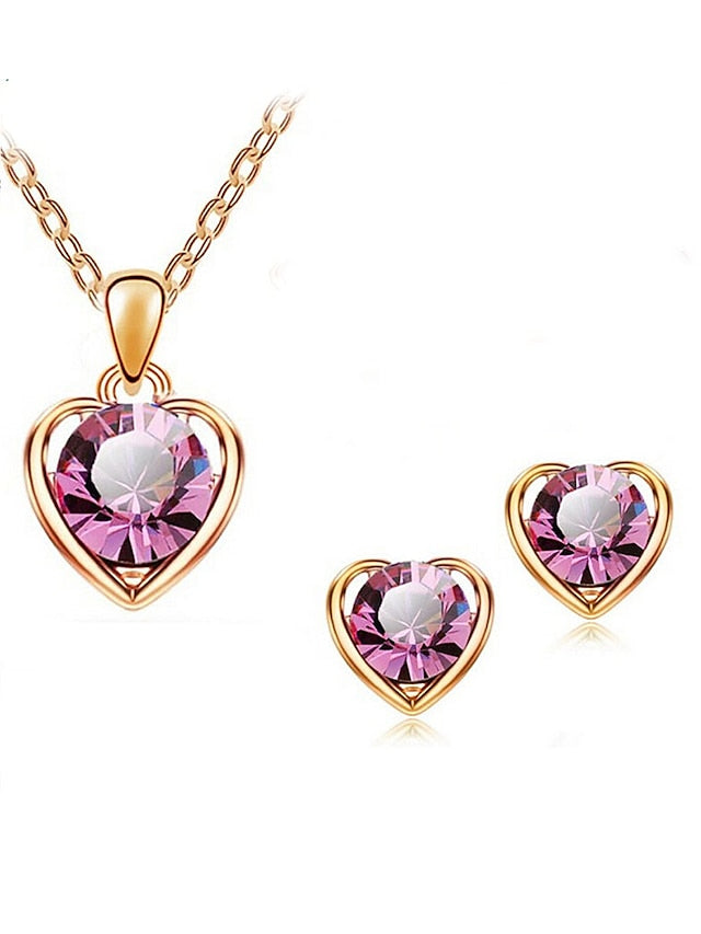 necklace Fashion Outdoor Heart Jewelry Sets for Women