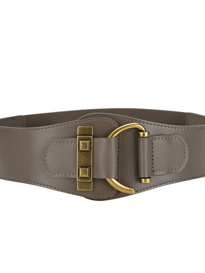 Belt Faux Leather Black Pink Light Brown Khaki Red Wide Belt Outdoor Street Dailywear Holiday Pure Color / Spring / Summer / Fall / Winter for Women