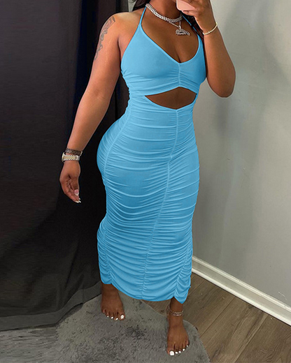 Sling Pleated Dress