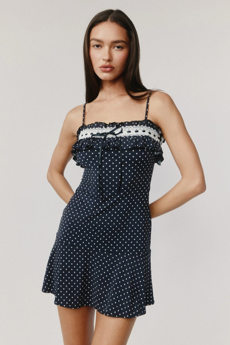 Vestido mini de lunares Zoe