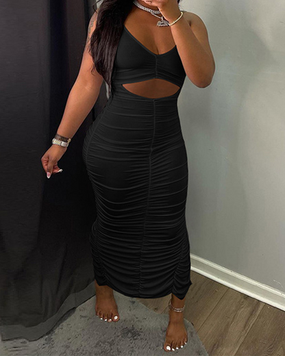 Sling Pleated Dress