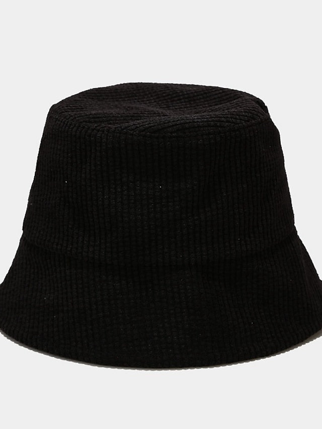 Fall Winter Classic Corduroy Bucket Hat Outdoor Panama Harajuku Style Fishing Bucket Hats For Female Male Unisex  Casual Solid Cap for Women