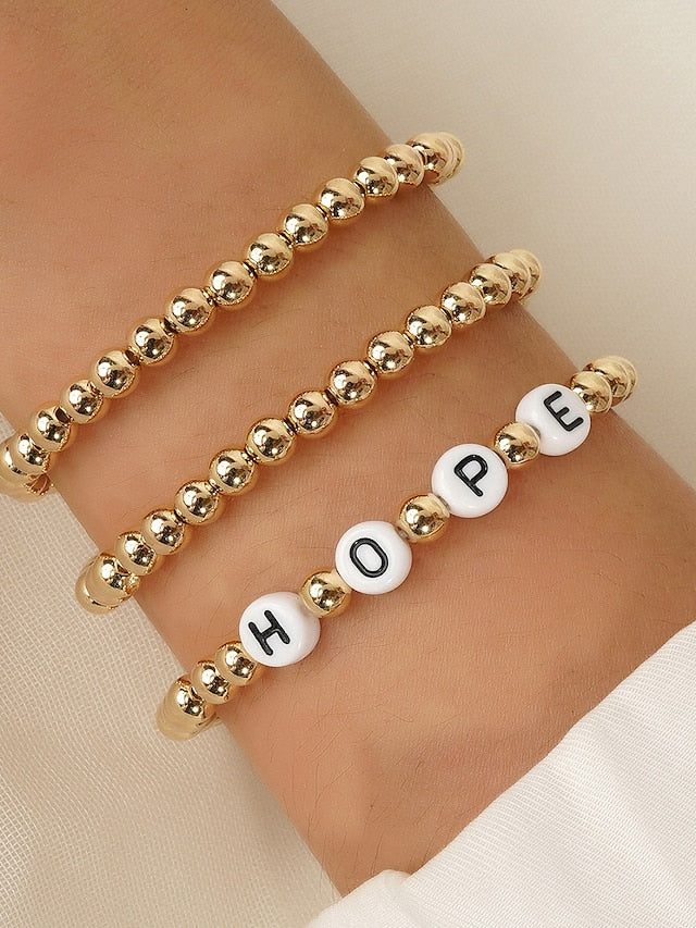 Bracelets Fashion Outdoor Letter Bracelets & Bangles for Women