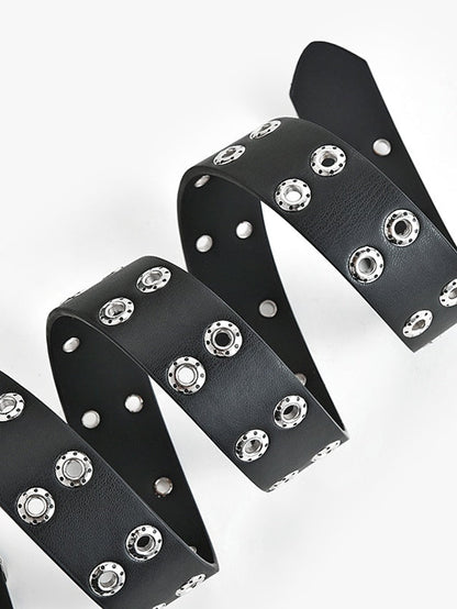 Unisex PU Buckle Belt Wide Belt PU Leather Prong Buckle Eyelet Casual Classic Party Daily White Black Brown Coffee for Women
