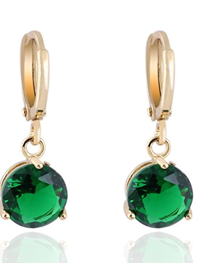 crystal 18k gold plated earrings stud women dangle earrings for girlsgs0461 (gs0461-3) for Women