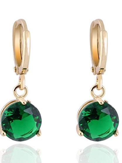 crystal 18k gold plated earrings stud women dangle earrings for girlsgs0461 (gs0461-3) for Women