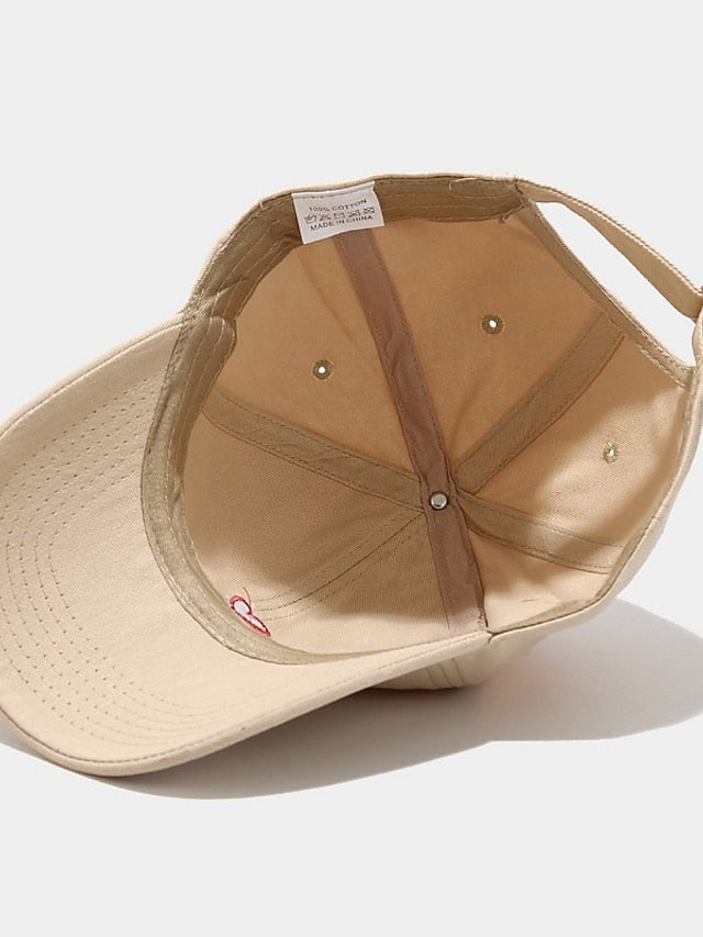 Cotton Baseball Caps Unisex Casual Sunhat Heart Embroidery Man Women Summer Hat Outsport Daily Duck Tongue Cap Couple Sun Visor for Women