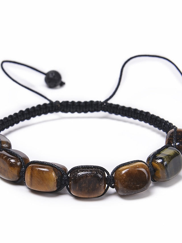 Men's Loom Bracelet Yoga Bracelet Classic Vintage Theme Stylish Stone Bracelet Jewelry Brown / Rainbow / Coffee For Gift Daily for Women