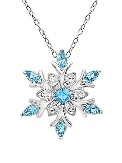 necklace Chic & Modern Party Snowflake Necklaces / Wedding / White / Blue / Fall / Winter for Women