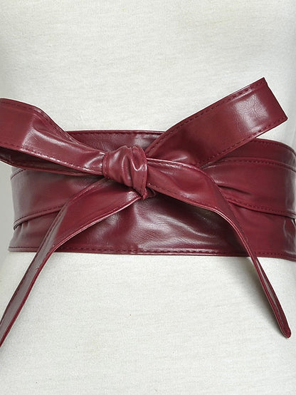 Wide Belt Corset Belt PU Leather Buckle Free Geometric Formal Party Daily White Black Wine Brown for Women
