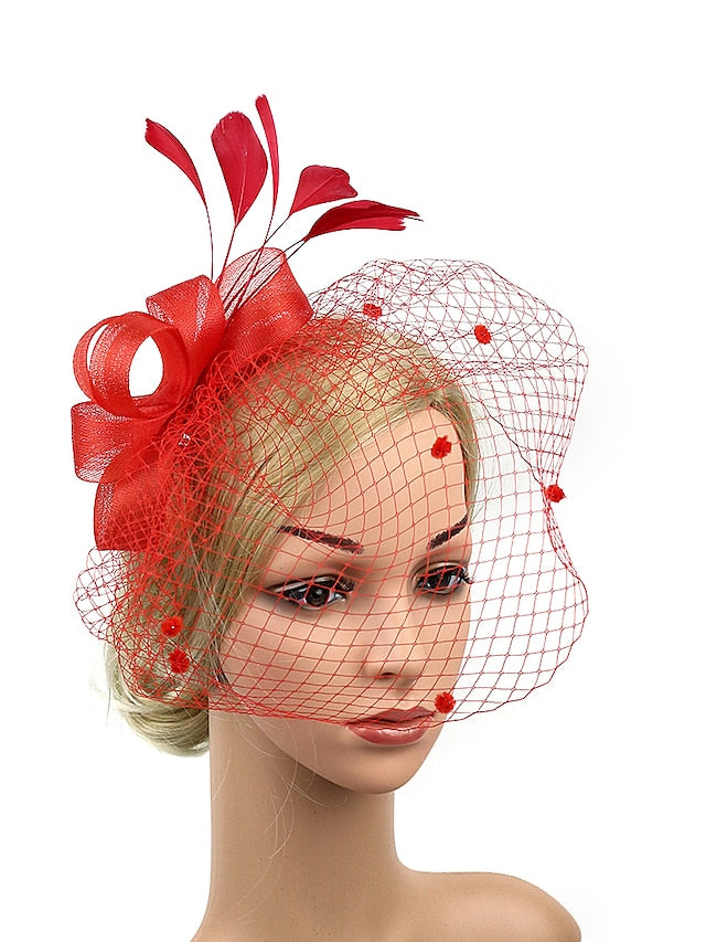 Hair Clip Textured Party Flower Headwear / Wedding / Party Evening / Red / Blue / Green for Women