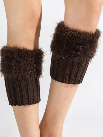 Leg Warmers Boot Cuffs Work Daily Solid Color Acrylic Fibers Basic Classic Warm 1 Pair for Women